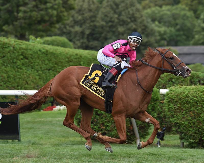 Got Stormy sets a track record in the Fourstardave S. (G1) at Saratoga - janet Garaguso photo